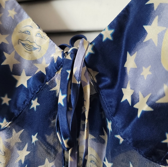 MAGIC SILK Y2K Vintage Moon & Stars Babydoll, Size S - Picture 9 of 11